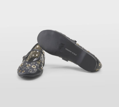steve madden DONNA Donna BALLARINA PELLE NERO BORCHIE 35-2, 37, 38-2, 38, 39-2, 40, 41-2 immagine n. 5/5