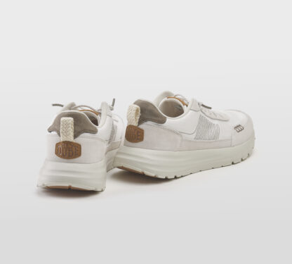 HEYDUDE UOMO CALZATURE SNEAKERS IN TESSUTO BIANCO TORTORA 40, 41-2, 43-2, 44-2, 45-2 immagine n. 4/5