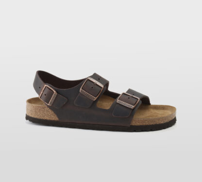 BIRKENSTOCK UNISEX INFRADITO ANATOMICO SANDALO MILANO PELLE OLIATA HABANA 40, 41-2, 42, 43-2, 44-2, 45-2 immagine n. 1/5