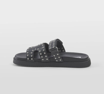 steve madden DONNA Donna CIABATTA NERO BORCHIE ARGENTO 35-2, 36, 37-2, 37, 38-2, 38, 39-2, 40, 41-2 immagine n. 2/5