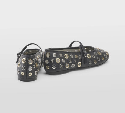 steve madden DONNA Donna BALLARINA PELLE NERO BORCHIE 35-2, 37, 38-2, 38, 39-2, 40, 41-2 immagine n. 4/5