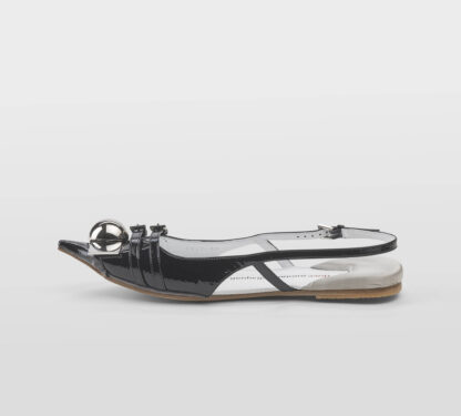 DOVE NUOTANO GLI S DONNA CHANEL T.B. SLINGBACK VERNICE NERO 37-2, 38-2, 39-2, 40, 41-2 immagine n. 2/5