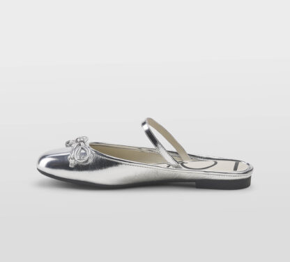 LOAFER DONNA Donna MULE FIOCCO PELLE ARGENTO SPECCHIO 36, 37-2, 38-2, 39-2, 40, 41-2 immagine n. 2/5