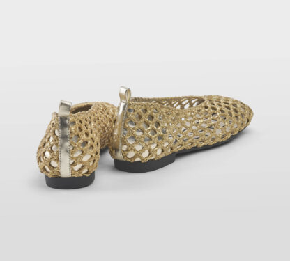 LOAFER DONNA Donna BALLERINA TRAFORATA PELLE ORO 37-2, 38-2, 39-2, 40 immagine n. 5/5
