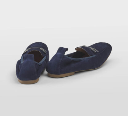 UNISA DONNA Donna MOCASSINO DESTRUTTURATO CAMOSCIO BLU 36, 37-2, 38-2, 39-2, 40, 41-2 immagine n. 4/5