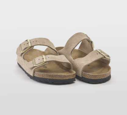 BIRKENSTOCK UNISEX CIABATTA ANATOMICA ARIZONA CAMOSCIO SABBIA 35, 37-2, 38-2, 39-2, 40, 41-2 immagine n. 3/5