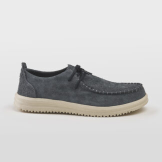 HEYDUDE UOMO CALZATURE ALLACCIATA IN CAMOSCIO FUMO 41-2, 42, 43-2, 44-2, 45-2, 46-2 immagine n. 1/3