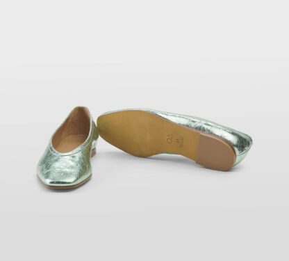 LOAFER DONNA Donna BALLERINA PELLE LAMINATA ACQUA 36, 37-2, 38-2, 39-2, 40, 41-2 immagine n. 5/5