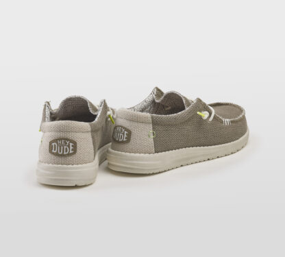HEYDUDE UOMO CALZATURE ALLACCIATA TESSUTO KHAKI 41-2, 42, 43-2, 44-2, 45-2, 46-2 immagine n. 4/5