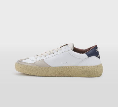 PURAI UOMO CALZATURE SNEAKERS PELLE BIANCO BLU 40, 41-2, 42, 43-2, 44-2, 45-2 immagine n. 2/5