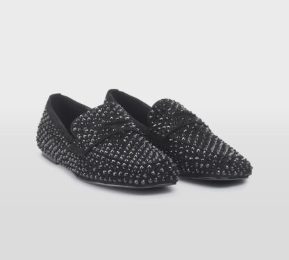 STRATEGIA DONNA Donna MOCASSINO CAMOSCIO NERO SWAROVSKY 36, 37-2, 38-2, 39-2, 40, 41-2 immagine n. 3/5
