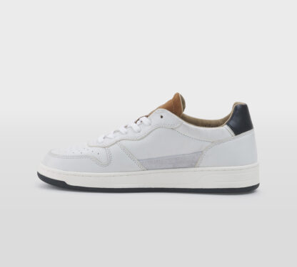 D.A.T.E UOMO CALZATURE SNEAKERS PELLE BIANCO VERDE 40, 41-2, 42, 43-2, 44-2, 45-2 immagine n. 2/5