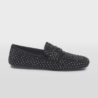 STRATEGIA DONNA Donna MOCASSINO CAMOSCIO NERO SWAROVSKY 36, 37-2, 38-2, 39-2, 40, 41-2 immagine n. 1/5