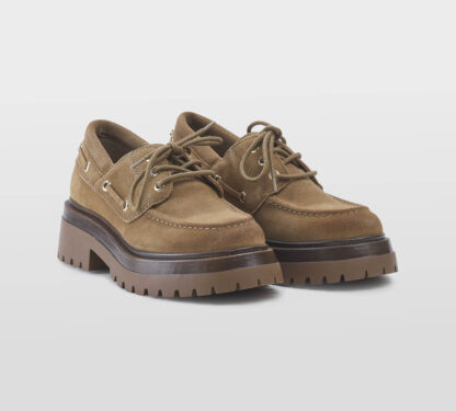 steve madden DONNA Donna MOCASSINO BARCA CAMOSCIO TAAUPE 35-2, 36, 37, 38-2, 38, 39-2, 40, 41-2 immagine n. 3/5