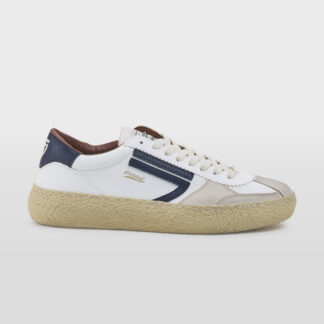 PURAI UOMO CALZATURE SNEAKERS PELLE BIANCO BLU 40, 41-2, 42, 43-2, 44-2, 45-2 immagine n. 1/5