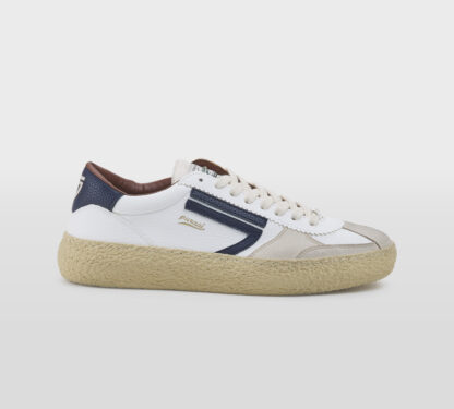 PURAI UOMO CALZATURE SNEAKERS PELLE BIANCO BLU 40, 41-2, 42, 43-2, 44-2, 45-2 immagine n. 1/5