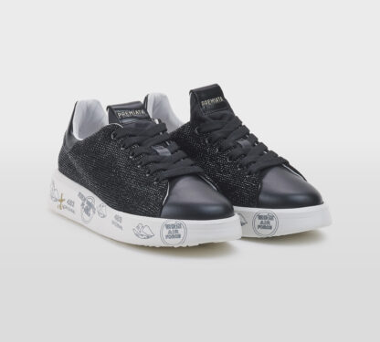 premiata DONNA Donna SNEAKERS BELLE SWAROVSKY NERO 36, 37-2, 38-2, 39-2, 40 immagine n. 3/5