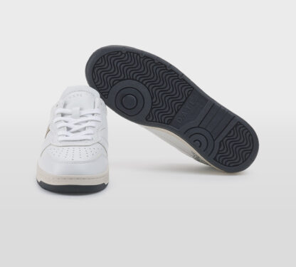 D.A.T.E DONNA Donna SNEAKERS PELLE BIANCO GLITTER ARGENTO 36, 37-2, 38-2, 39-2, 40, 41-2 immagine n. 5/5