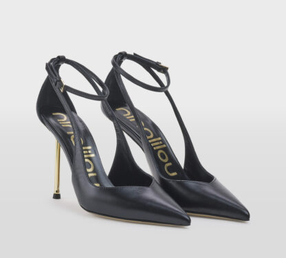 NINALILOU DONNA DECOLLETTE' SPEZZATA PELLE NERO 36, 37-2, 37, 38-2, 39-2, 40 immagine n. 3/5