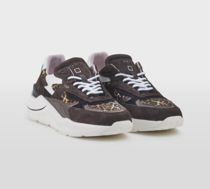 D.A.T.E DONNA Donna SNEAKERS RUNNING CAMOSCIO MORO MACULATO 36, 37-2, 38-2, 39-2, 40, 41-2 immagine n. 3/5
