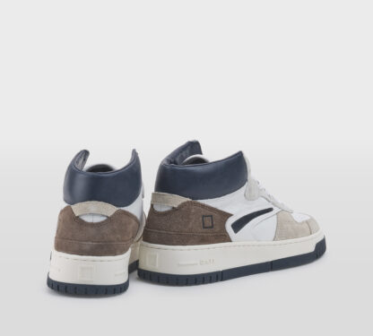 D.A.T.E UOMO CALZATURE SNEAKERS TORNEO BIANCO BLU MARRONE 40, 41-2, 42, 43-2, 44-2, 45-2 immagine n. 4/5