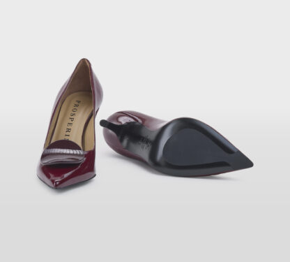 PROSPERINE DONNA DECOLLETTE' DECOLTE' VERNICE BORDO' 35, 36, 37-2, 37, 38-2, 39-2, 40 immagine n. 5/5