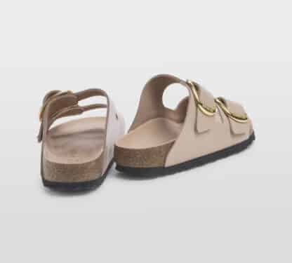 BIRKENSTOCK DONNA CIABATTA ANATOMICA ARIZONA BIG BUCKLE NEW BEIGE 35, 36, 37-2, 38-2, 39-2, 40, 41-2 immagine n. 4/5