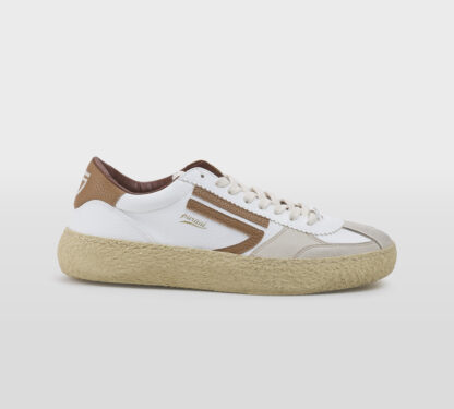 PURAI UOMO CALZATURE SNEAKERS PELLE BIANCO CUOIO 40, 41-2, 42, 43-2, 44-2, 45-2 immagine n. 1/5
