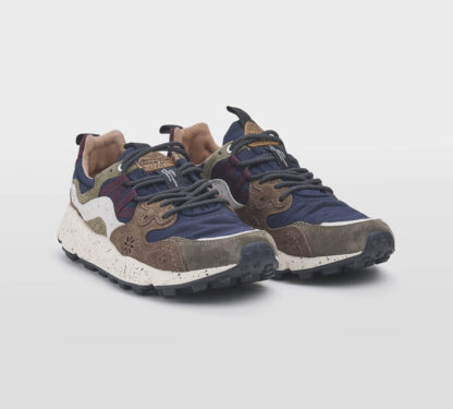FLOWER MOUNTAIN UOMO CALZATURE SNEAKERS CAMOSCIO MARRONE BLU 40, 41-2, 42, 43-2, 44-2, 45-2, 46-2 immagine n. 3/5