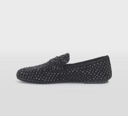 STRATEGIA DONNA Donna MOCASSINO CAMOSCIO NERO SWAROVSKY 36, 37-2, 38-2, 39-2, 40, 41-2 immagine n. 2/5