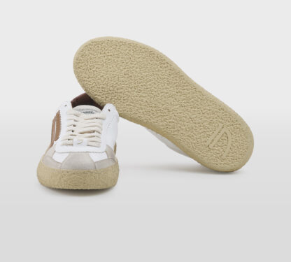 PURAI UOMO CALZATURE SNEAKERS PELLE BIANCO CUOIO 40, 41-2, 42, 43-2, 44-2, 45-2 immagine n. 5/5