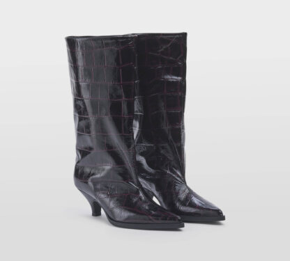 ELENA iachi DONNA Donna STIVALE PELLE BORDO' STAMPA COCCO 36, 37-2, 37, 38-2, 39-2, 40, 41-2 immagine n. 3/5
