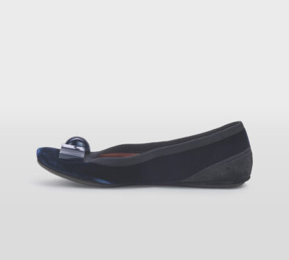 DOVE NUOTANO GLI S DONNA Donna BALLERINA VELLUTO BLU 37-2, 38-2, 40, 41-2 immagine n. 2/5
