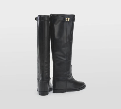 VIA ROMA 15 DONNA Donna STIVALE CAVALLERIZZO PELLE NERO LUCCHETTO 36, 37-2, 37, 38-2, 38, 39-2, 40, 41-2 immagine n. 4/5