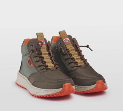 HEYDUDE UOMO CALZATURE PEDULA TESSUTO TECNICO MILITARE MORO 40, 41-2, 42, 43-2, 44-2, 45-2 immagine n. 3/5