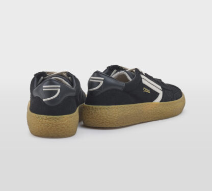 PURAI UOMO CALZATURE SNEAKERS CAMOSCIO NERO 40, 41-2, 42, 44-2 immagine n. 4/5