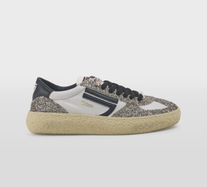 PURAI DONNA Donna SNEAKERS PELLE BIANCO GLITTER ORO 36, 37-2, 38-2, 40 immagine n. 1/5