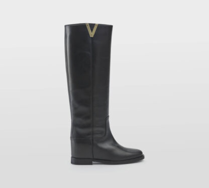 VIA ROMA 15 DONNA Donna STIVALE CAVALLERIZZO PELLE NERO V ORO 36, 37-2, 38, 39-2, 40, 41-2, 38-2 immagine n. 1/5