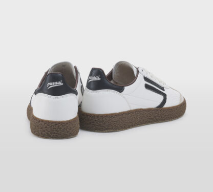PURAI DONNA Donna SNEAKERS PELLE BIANCO NERO 36, 37-2, 38-2, 39-2, 40, 41-2 immagine n. 4/5