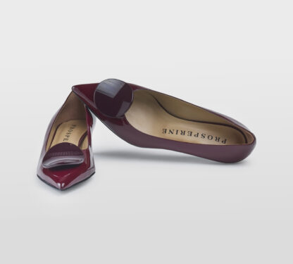 PROSPERINE DONNA DECOLLETTE' DECOLTE' VERNICE BORDO' 36, 37-2, 38, 39-2, 40, 41-2 immagine n. 5/5