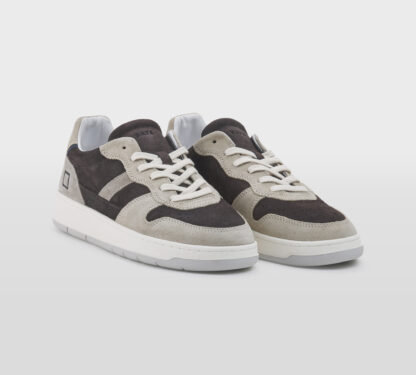 D.A.T.E UOMO CALZATURE SNEAKERS COURT CAMOSCIO BEIGE MARRONE 40, 41-2, 42, 43-2, 44-2, 45-2 immagine n. 3/5