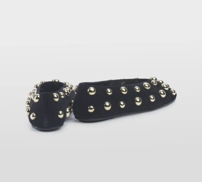 JEFFREY CAMPBELL DONNA Donna BALLERINE CAMOSCIO NERO BORCHIE 36, 37-2, 38-2, 39-2, 40, 41-2 immagine n. 4/5