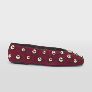 JEFFREY CAMPBELL DONNA Donna BALLERINA CAMOSCIO ROSSO BORCHIE 36, 37-2, 38-2, 39-2, 40, 41-2 immagine n. 1/5