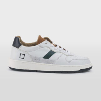 D.A.T.E UOMO CALZATURE SNEAKERS PELLE BIANCO VERDE 40, 41-2, 42, 43-2, 44-2, 45-2 immagine n. 1/5