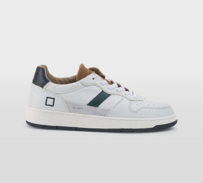 D.A.T.E UOMO CALZATURE SNEAKERS PELLE BIANCO VERDE 40, 41-2, 42, 43-2, 44-2, 45-2 immagine n. 1/5
