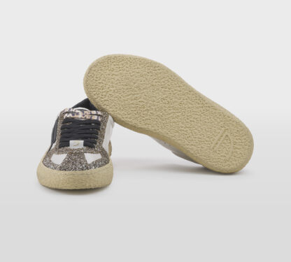 PURAI DONNA Donna SNEAKERS PELLE BIANCO GLITTER ORO 36, 37-2, 38-2, 40 immagine n. 5/5