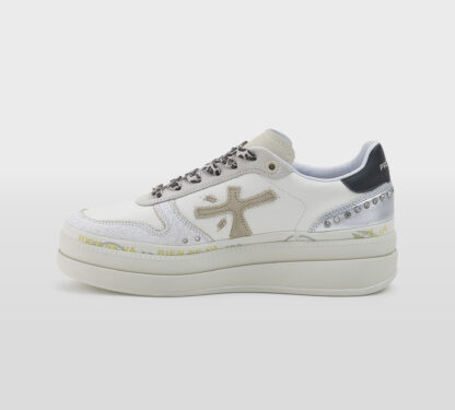 premiata DONNA Donna SNEAKERS MICOL BIANCO ARGENTO 36, 37-2, 38-2, 39-2, 40 immagine n. 2/5