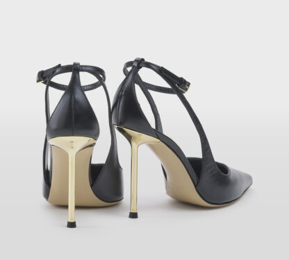 NINALILOU DONNA DECOLLETTE' SPEZZATA PELLE NERO 36, 37-2, 37, 38-2, 39-2, 40 immagine n. 4/5
