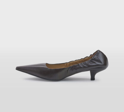PROSPERINE DONNA DECOLLETTE' DECOLLETTE' ARRICCIATA PELLE CHOCOLATE 36, 37-2, 37, 38-2, 39-2, 40, 41-2 immagine n. 2/5