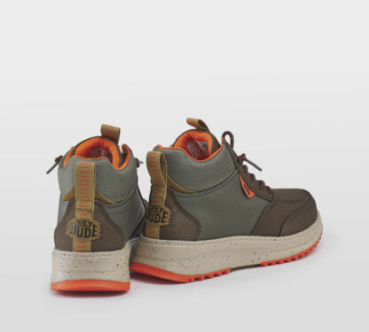 HEYDUDE UOMO CALZATURE PEDULA TESSUTO TECNICO MILITARE MORO 40, 41-2, 42, 43-2, 44-2, 45-2 immagine n. 4/5